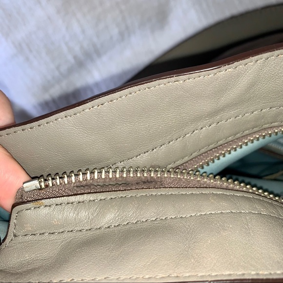 SOLD - COACH Collette Elevated Leather Hobo Bag in Grey - Picture 5 of 8